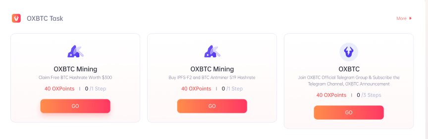 oxbtc tasks